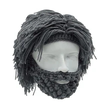 Модная мужская вязаная шапка ручной работы с бородой, смешная зимняя шапка с бородой, шапочки с кисточками для лица, теплая шапка для улицы, креативная Лыжная Шапка s CP0317