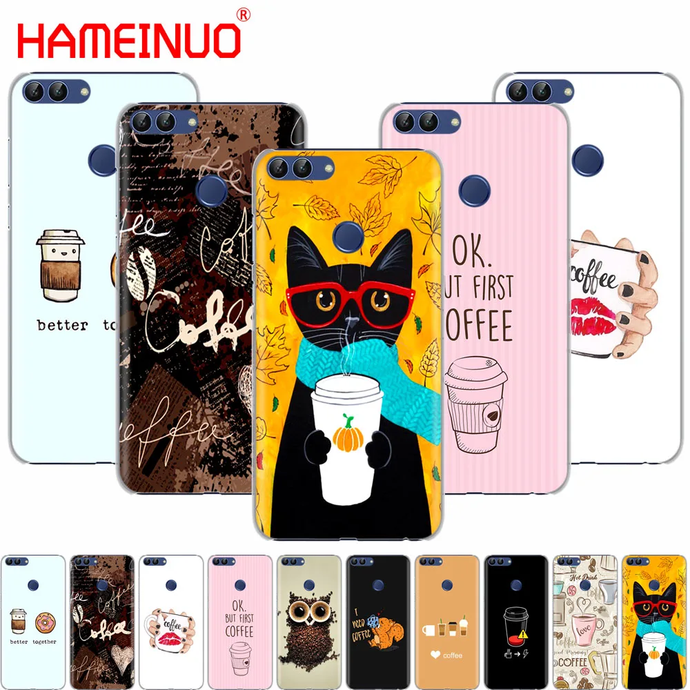 HAMEINUO чехол для сотового телефона с кофейным рисунком huawei Honor Y5 7C Y625 Y635 Y6 Y7 Y9 2017 2018