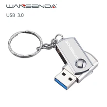 Wansenda Metal USB Flash Drive USB 3.0 Key Chain Pen Drive 256GB 128GB 64GB 32GB 16GB 8GB 4GB Cle USB Memory Stick Pendrives