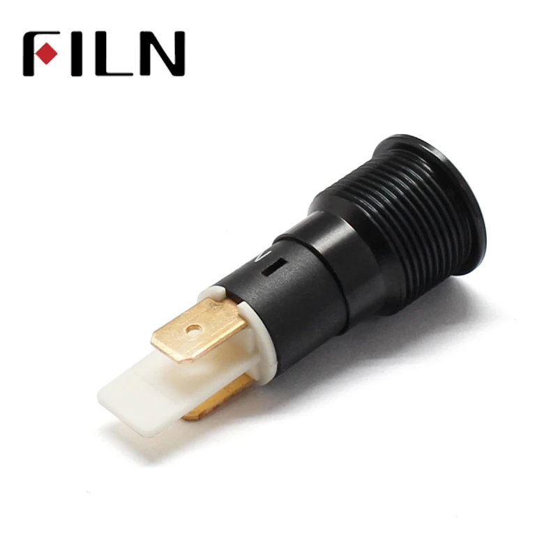 Chrome Waterproof Lamp FILN 12V LED Car Boat LED Warning Dashboard Signal Lights Instrument Pilot light 14mm (7)