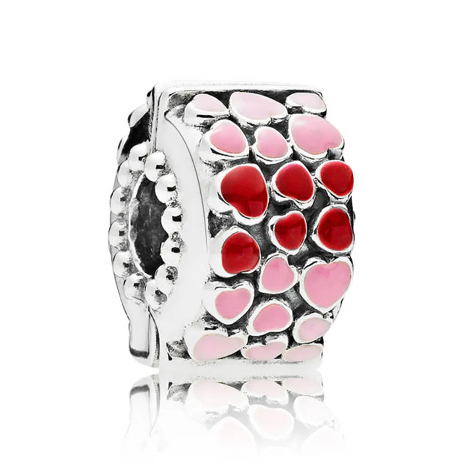 

925 Sterling Silver DIY Jewelry Burst of Love Clip Stopper Charm fit Pandora Bracelets & Bangles