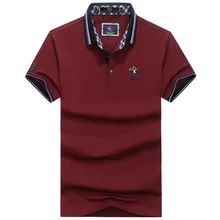 Мужские повседневные трикотажные изделия с вышивкой, мужские рубашки поло из хлопка с коротким рукавом, мужские поло высокого качества