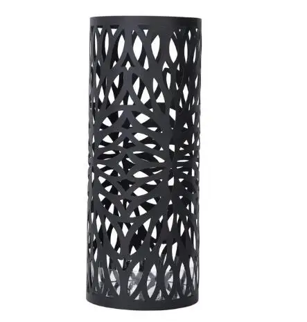 Fashion art carved metal umbrella drain storage bucket multi-function free bracket umbrella stand ZP6201133 - Цвет: black