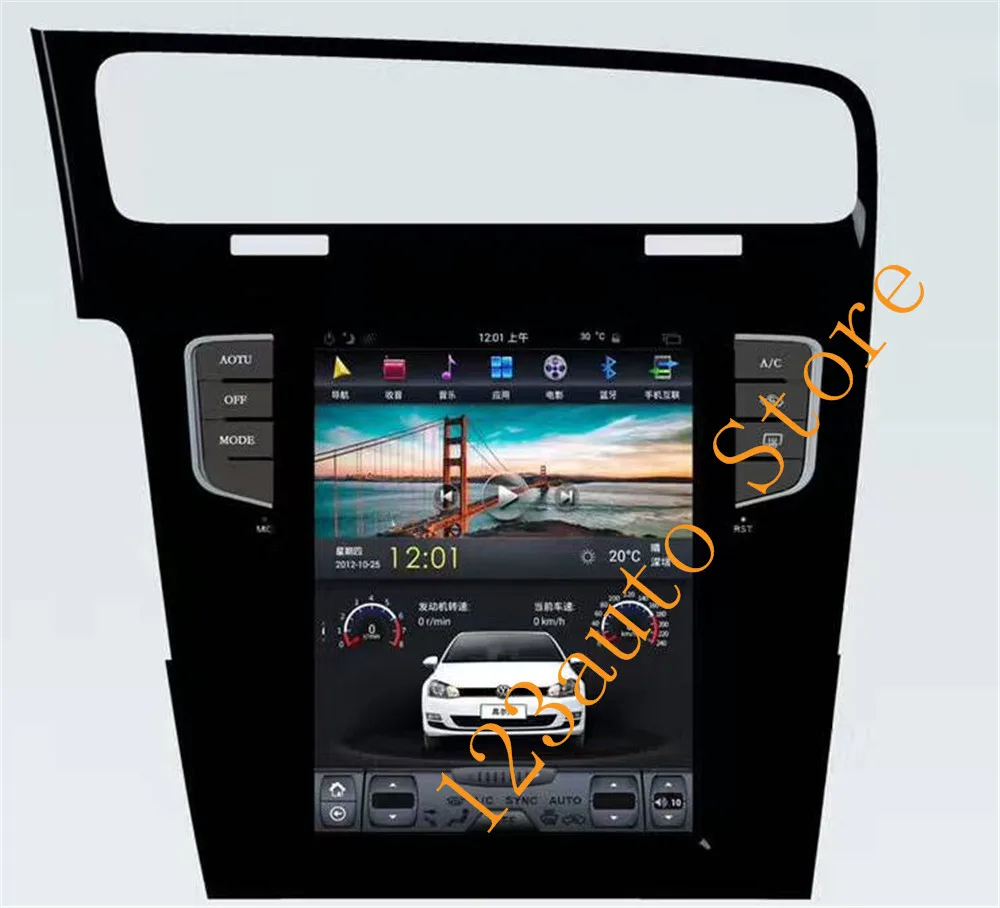 

10.4 '' Vertical screen Tesla Style Android 7.1 Car DVD GPS Player radio navigation for Volkswagen VW GOLF 7 2013-2016