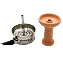 Keramik Tabak Schüssel & Metall Holzkohle Halter Mit Griff Set für Shisha/Shisha/Shisha/Chicha/Narguile Zubehör SH-004