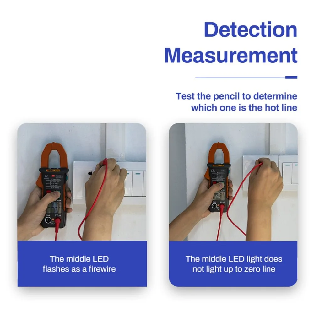 ANENG Автоматический цифровой токоизмерительный клещи 4000 отсчетов постоянного/переменного тока, токоизмерительный зажим, аналоговый мультиметр True RMS ST204 NCV тест