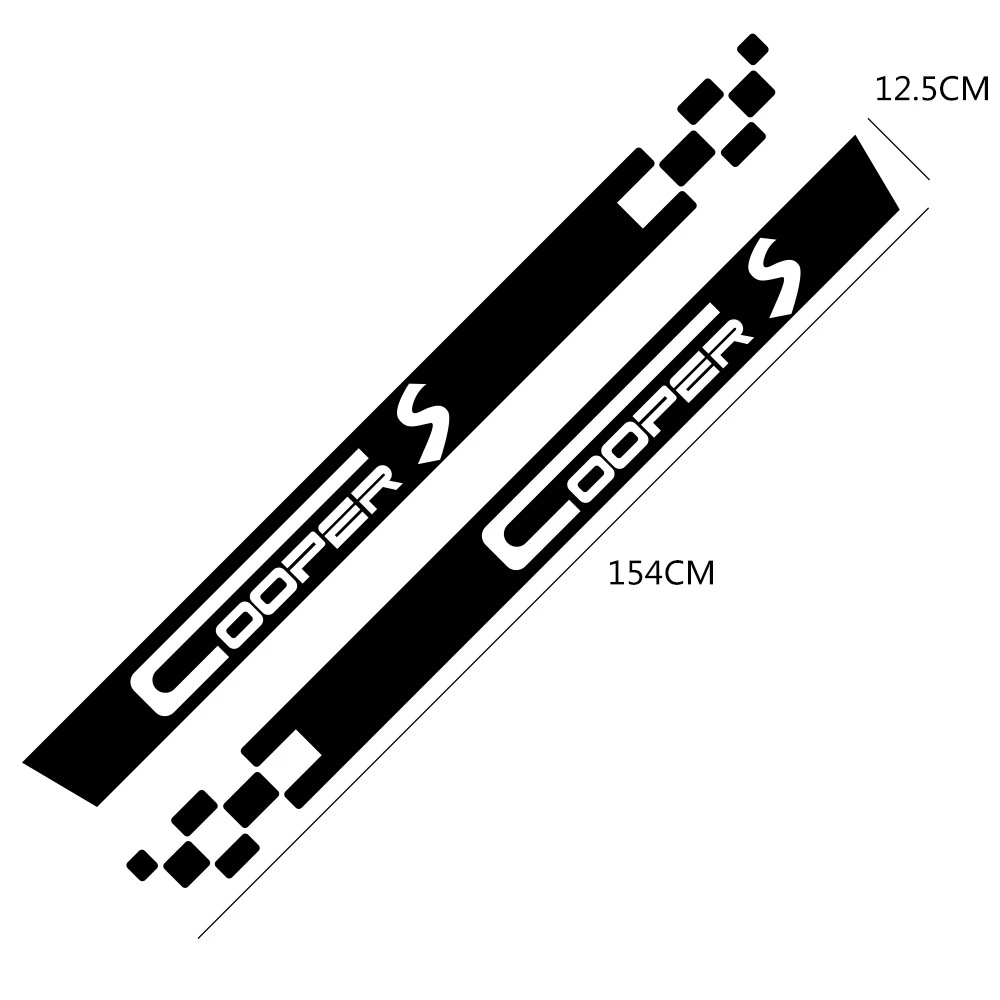 2 шт. автомобильные наклейки полоски для MINI Cooper S R50 R53 R55 R56 F56 F57 F60|Наклейки на
