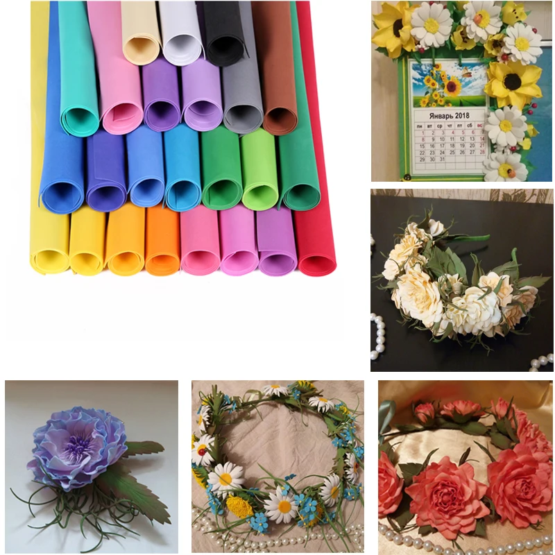 

Free shipping Scrapbooking Crafts Paper EVA Sponge Foam Paper For Flowers Background DIY Gift Card Decor 10pcs/ lot