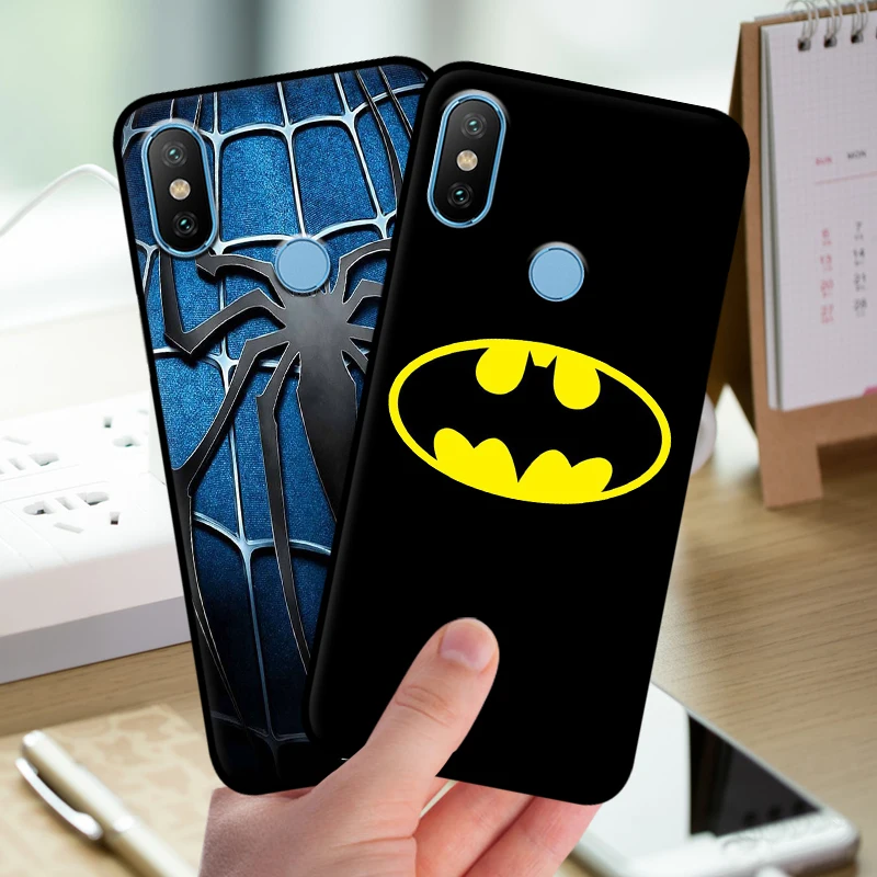 mosirui for Xiaomi Mi 6X A1 case Silicone Cover soft shell Back in fitted phone Marvel Comics Spider Iron Thor Man |