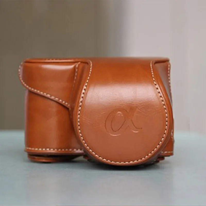 

Vintage PU leather Camera Bag Case Cover Pouch for Sony A5000 A5100 16-50mm Lens Camera