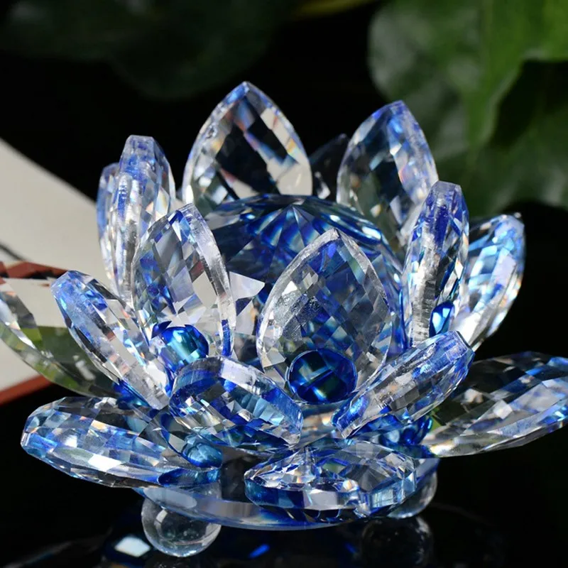 

Crystal Swan Lotus Crystal Glass Figure Paperweight Ornament Decor Feng Shui Collection Ornament Feng Shui Decor Collection