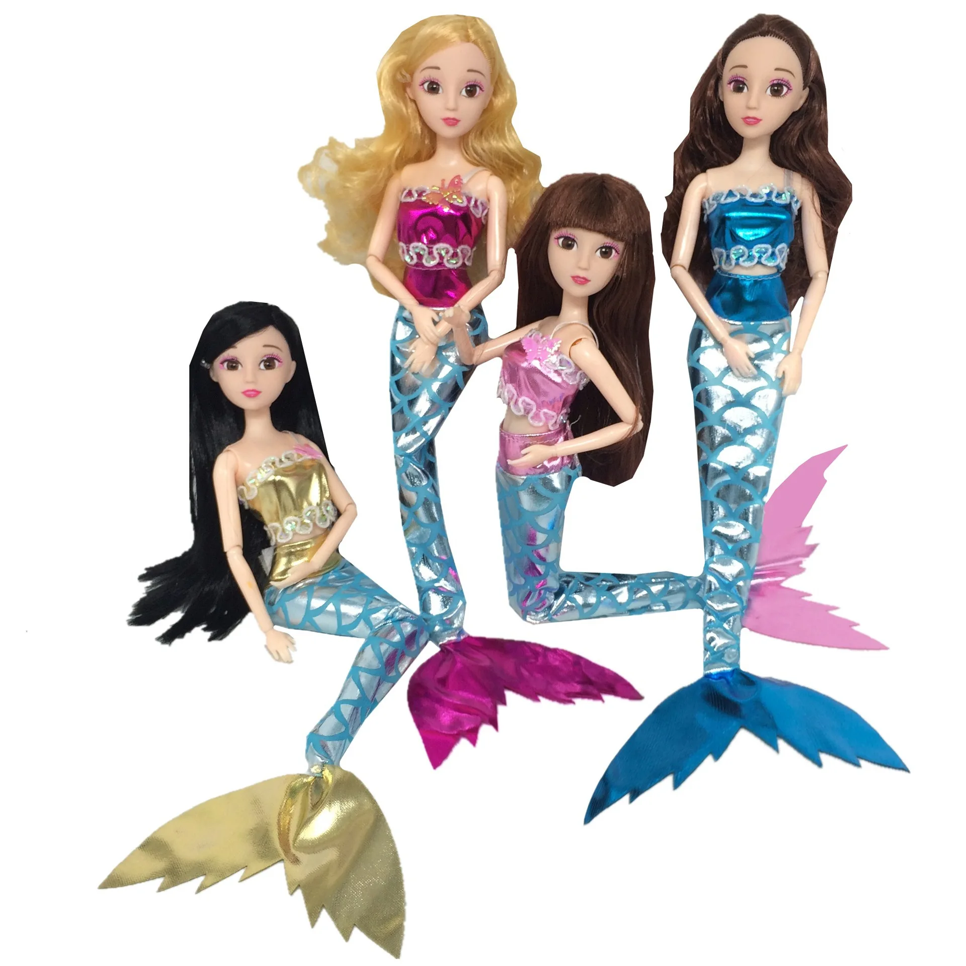 

1PCS Handmade Dolls Party Dress Gown Skirt Fashion Clothes For Doll Genuine Mermaid Tail Dress Baby Toy