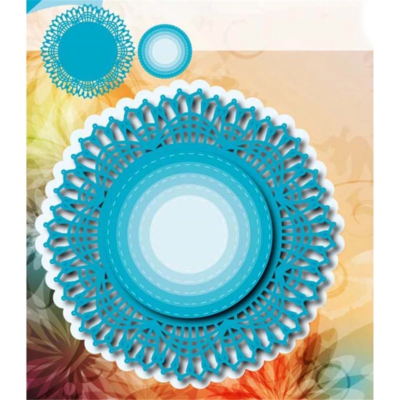 

YaMinSanNiO Lace Border Circle Metal Cutting Dies Dies Stencils for Scrapbook Card Decor Craft Dies Embossing New Dies for 2019