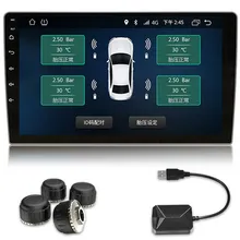 Android TPMS шин Давление мониторинга Системы для автомагнитол автомобиля Multimedia Stereo GPS навигации DVD Радио аудио