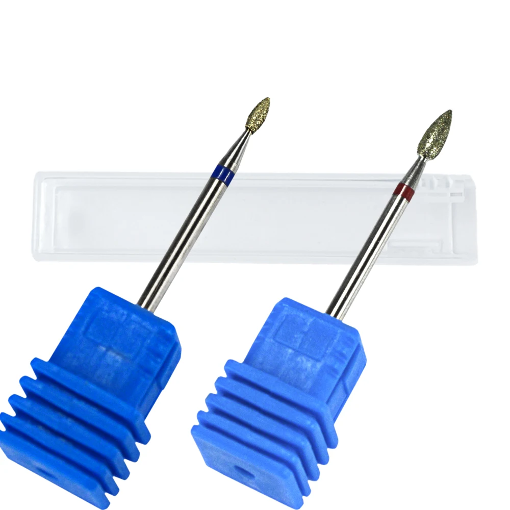 

2PCS Rotary Diamond Nail Burr Nail Drill Bit for Cuticle Clean Grinding Electric Machine Nail Tools Drill Accessory CHJG08/12