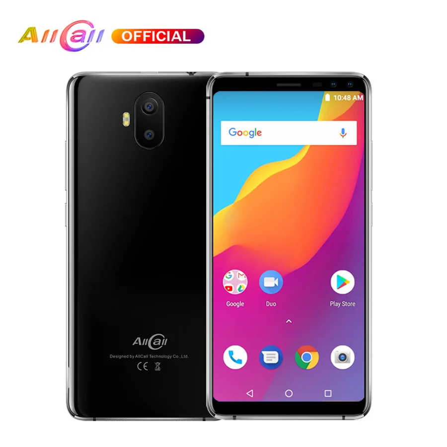 Оригинальный AllCall S1 5,5 "18:9 5000 мА/ч, Батарея Android 8,1 MTK6580A 4 ядра 2 Гб Оперативная память 16 Гб Встроенная память 8MP + 2MP камеры смартфона