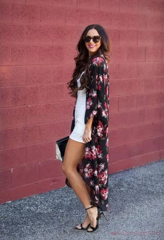 Summer Women Boho Chiffon Floral Print Shawl Kimono Cardigan Beach Cover Up Blouse Shirt Tops Summer Women Boho Chiffon Floral Print Shawl Kimono Cardigan Beach Cover Up Blouse Shirt Tops