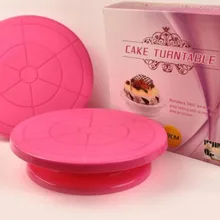 28 см пластиковый поворотный стол для торта вращающийся Противоскользящий виниловый стол для украшения торта вращающийся стол для торта круглая подставка для торта кухонные инструменты для выпечки