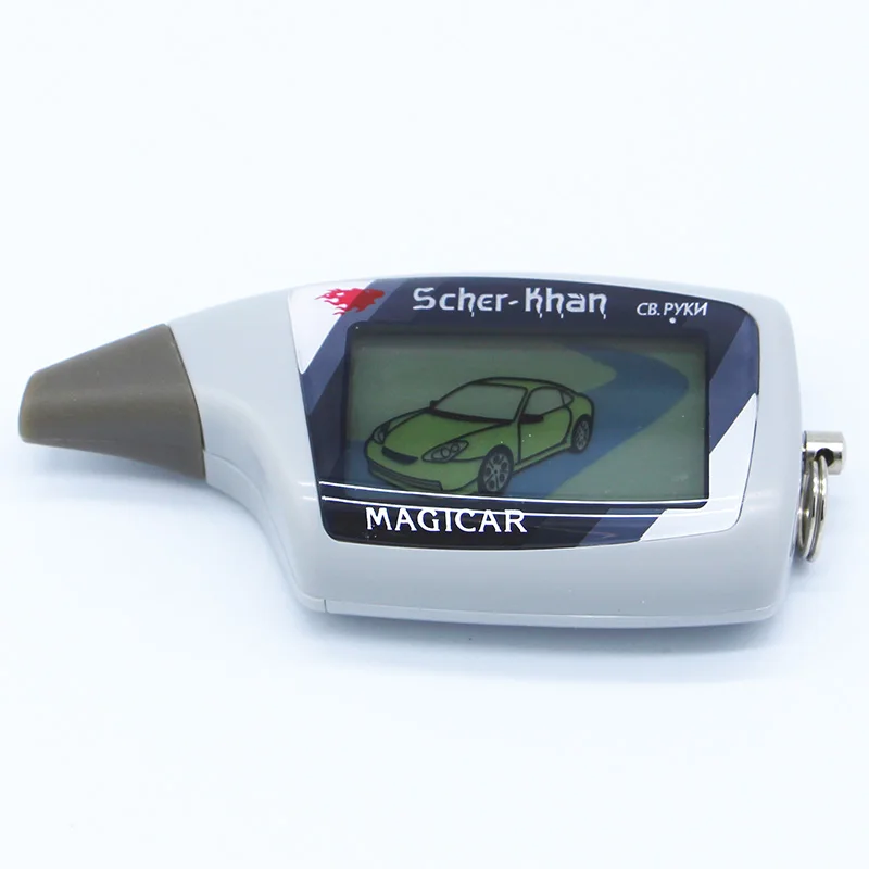 New LCD Remote For Scher-Khan Magicar 5 Two way car alarm system Russian version sher khan magicar M5 Remote Scher khan 5
