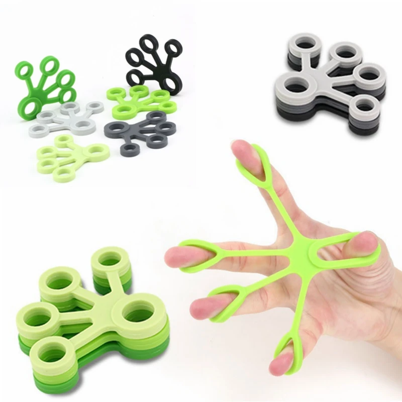

6 Colors Finger Resistance Bands Exercisers Stretcher Rehabilitation Training Pull Ring Hand Expander Grip Finger Pull Fitness