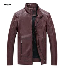 Прямая поставка, мужские кожаные куртки, весна-осень, Классические мужские Куртки из искусственной кожи, пальто, модные мотоциклетные байкерские облегающие куртки, L-6XL