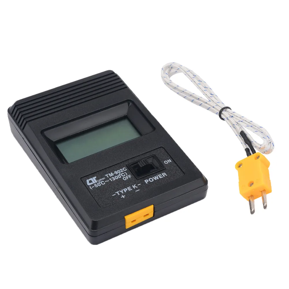 

TM-902C Digital K Type Thermometer Meter Single Input LCD Temperature Detector + Thermocouple Probe Mayitr Measuring Tools