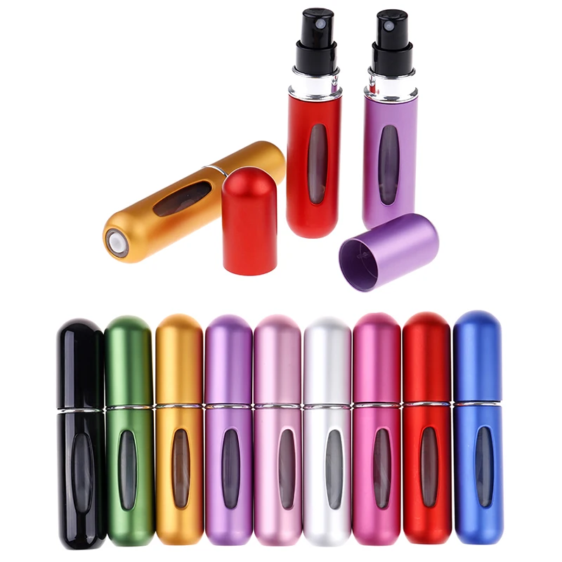 

5ml Portable Mini Refillable Perfume Bottle With Spray Scent Pump Empty Cosmetic Containers Spray Atomizer Bottle For Travel New