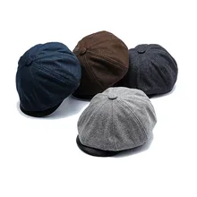 Теплые Зимние флисовые береты, шапка для мужчин, шапки-бомберы, шапки с ушками Гэтсби, газетные Кепки из вискозы и полиэстера, мужские кепки из искусственной кожи