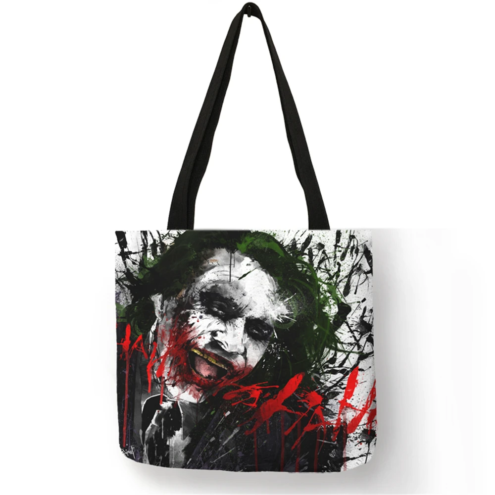 Новинка Bandolera Hombre Sac A Main сумочки с принтом из фильма ужасы эко Льняная