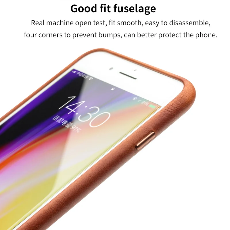 QIALINO Бизнес Натуральная кожа задняя крышка для iPhone 8 Plus ультра тонкий ручной работы чехол для телефона для iPhone 8 для 4,7/5,5 дюймов