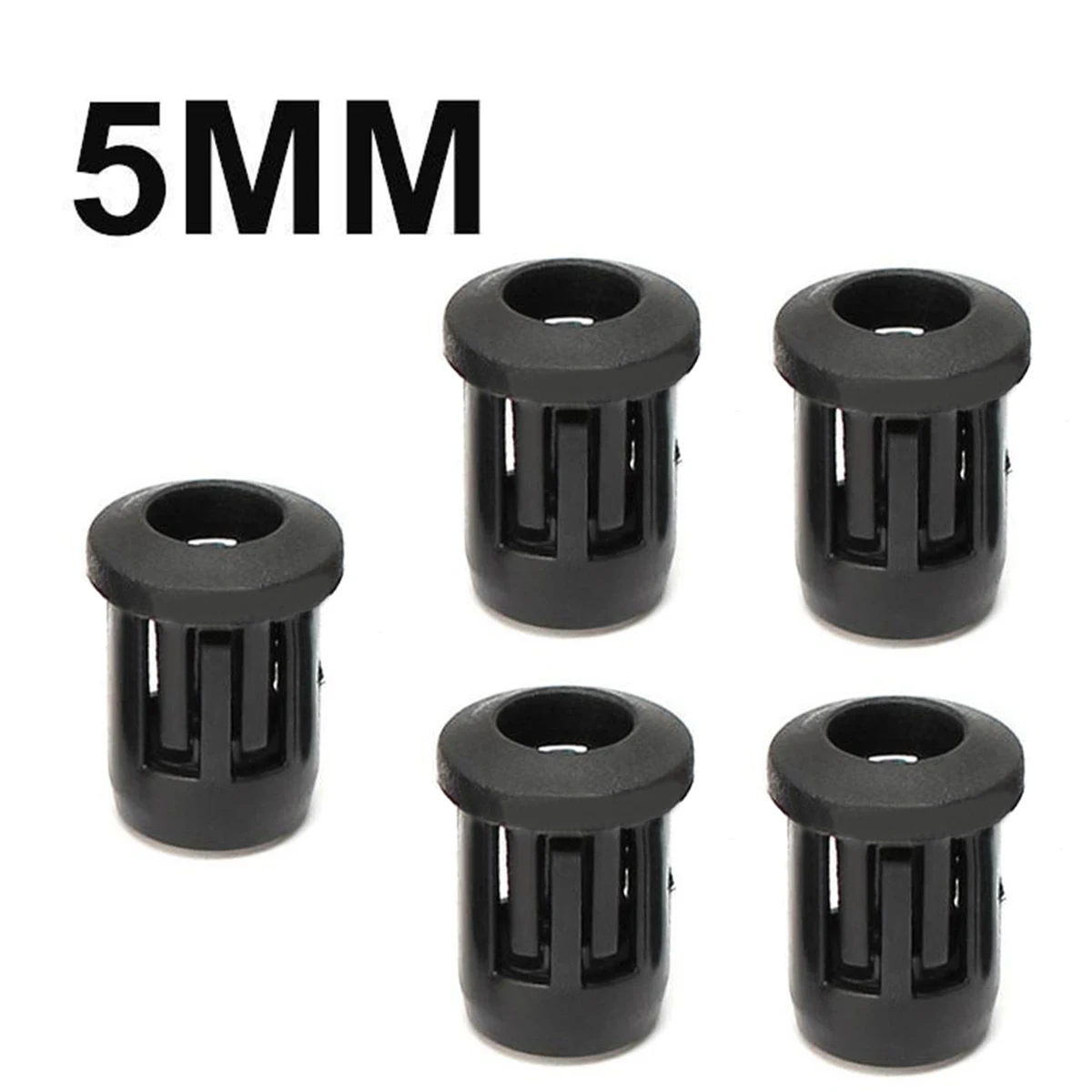 50pcs Black Plastic LED Diode Lamp Holder Clip Bezel Socket Mount 3mm/5mm/8mm/10mm