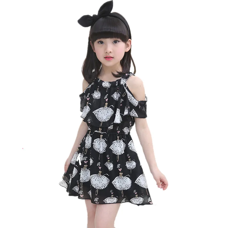 

Girls Dress Baby Elegant Vestidos Chiffon Beach Teenager Fashion Kids Dresses For Girls Summer Clothes Toddler Children Clothing