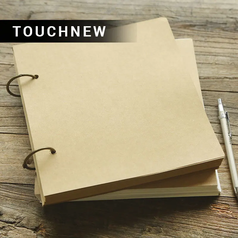 

Hot Retro Diary Kraft paper Notepad Coil/Spiral Legal Pad A4 Sketchbooks Graffiti Blank Creative Notebook WJ-XXWJ442- Best