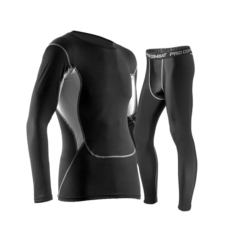 Men Warm Long Johns Winter Thermal Underwear Set Compression Tight Hot-Dry Technology Men's thermo underwear Suit 3
