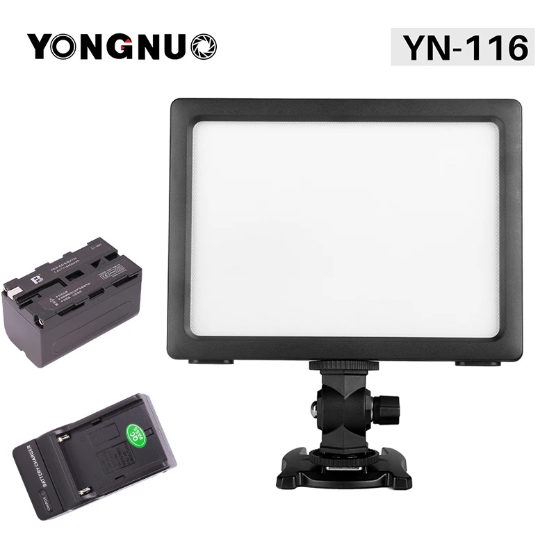 

YN116 Pro Ultra-Thin LED Video Light on Camera CRI 95 3200K-5500K Photo Light for Canon Nikon DSLR Camera VS YN300Air YN300 air