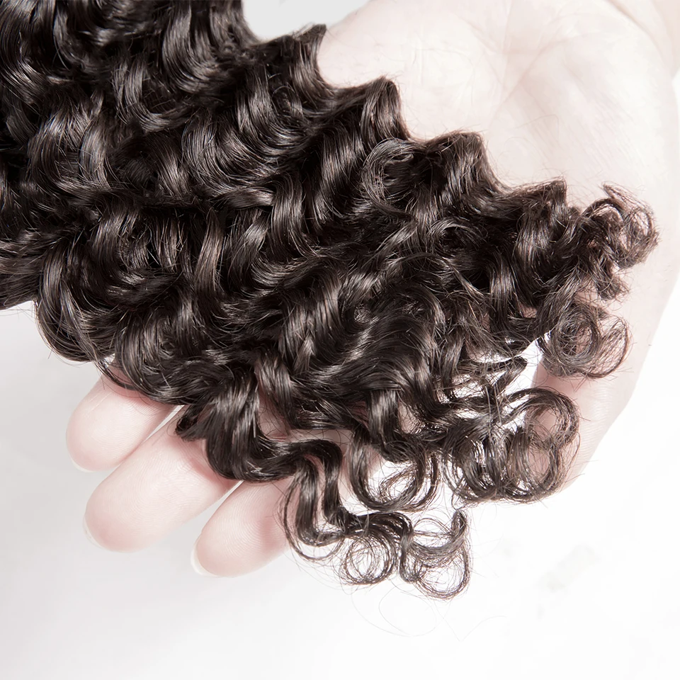 Discount CEXXY Brazilian Virgin Hair Deep Wave 4 Bundles/Lot Human Hair Bundles Natural Color Free Shipping 4