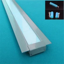 10 шт./лот 40 дюймов 1 м адвокатского сословия СИД свет, 26 мм Двухрядные Встраиваемая алюминиевый профиль матовая прозрачная крышка, светодиодный Алу канал встроенный