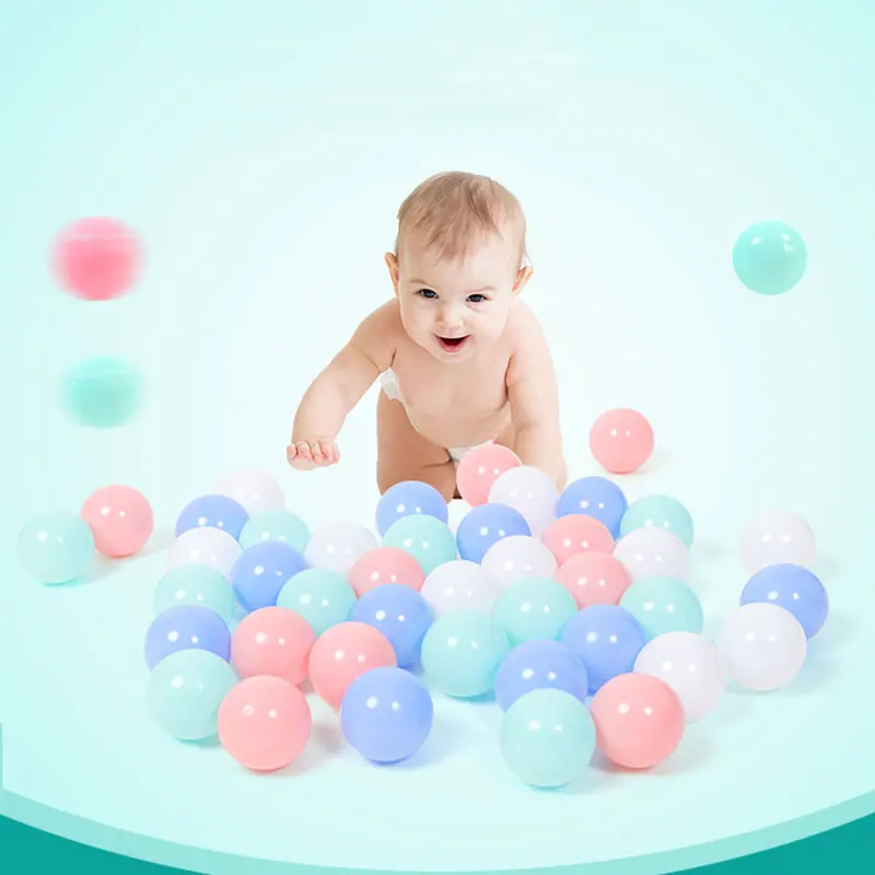 

100 pcs/lot Eco-Friendly Colorful Ball Soft Plastic Ocean Ball Funny Baby Kid Swim Pit Toy Water Pool Ocean Wave Balls Dia 5.5cm