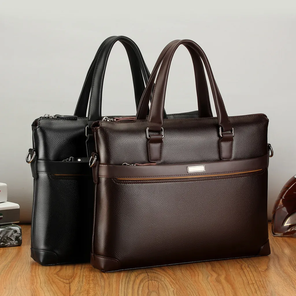 

KKMHan Famous Brand Men Handbag Briefcase Shoulder Top Quality Computer Business Bag Set Dropshipping bolso hombre