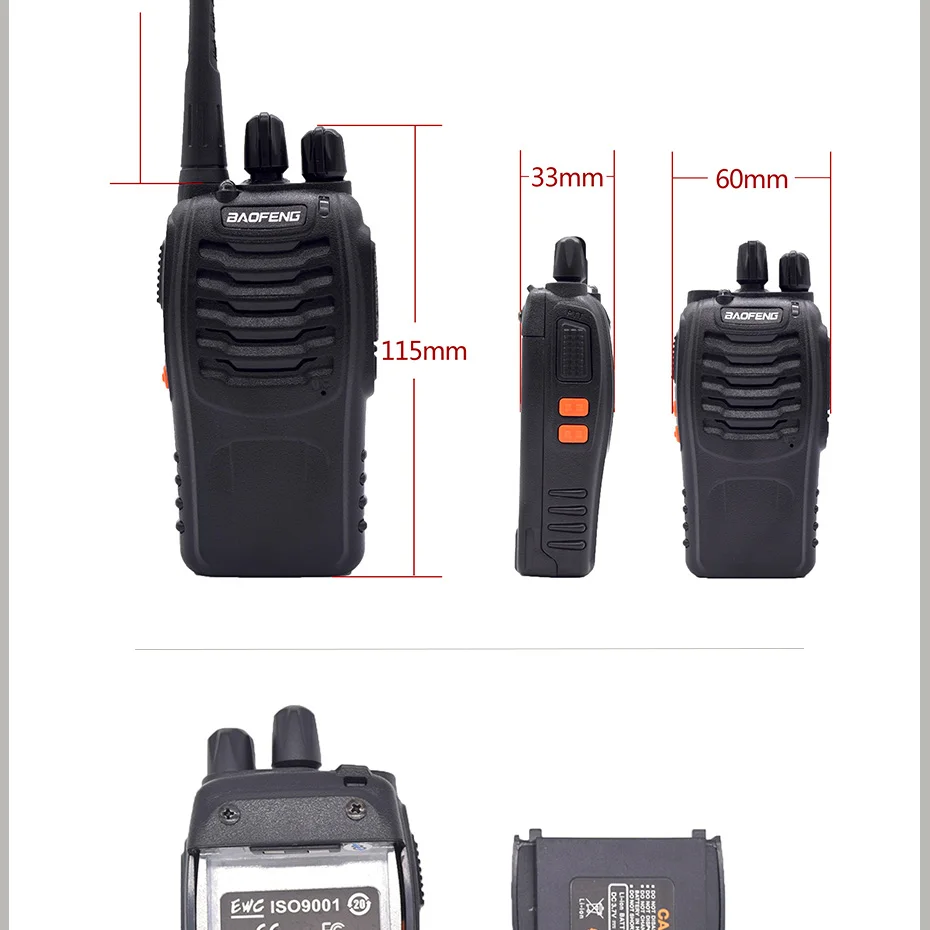 2 шт. Baofeng BF-888S рация UHF FM 400-470 МГц CB радио HAM портативный радиоприемопередатчик 16 каналов стерео охотничья станция