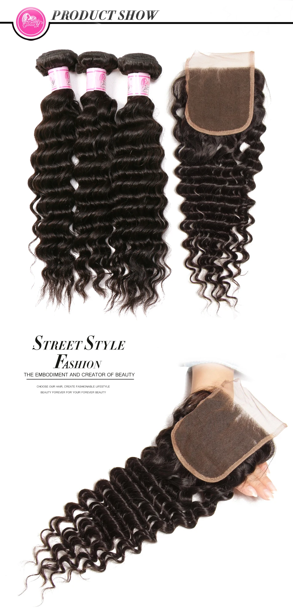 Brazilian deep wave with closure (1L)