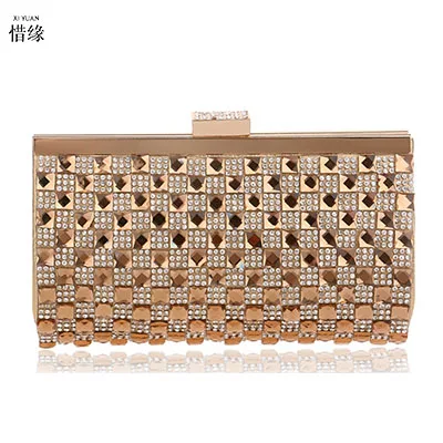 

XI YUAN BRAND luxury cheapest Ladies nightclub princess handbags full diamond crystal Minaudiere Day Clutches purse for Bride