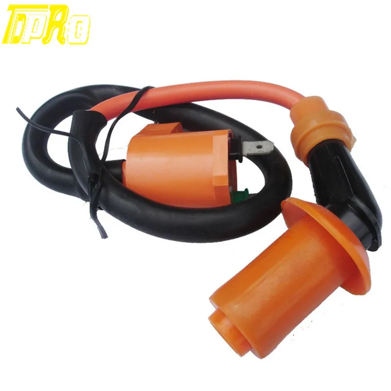 Катушка зажигания для гонок на мотоцикле TDPRO оранжевая двигателей GY6 50CC 125 куб. См