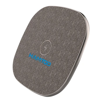 

HAMTOD M9 Desktop Round Shape Qi Standard Wireless Charger Charging Pad For Blackview BV5800 Pro 10W Smartphones