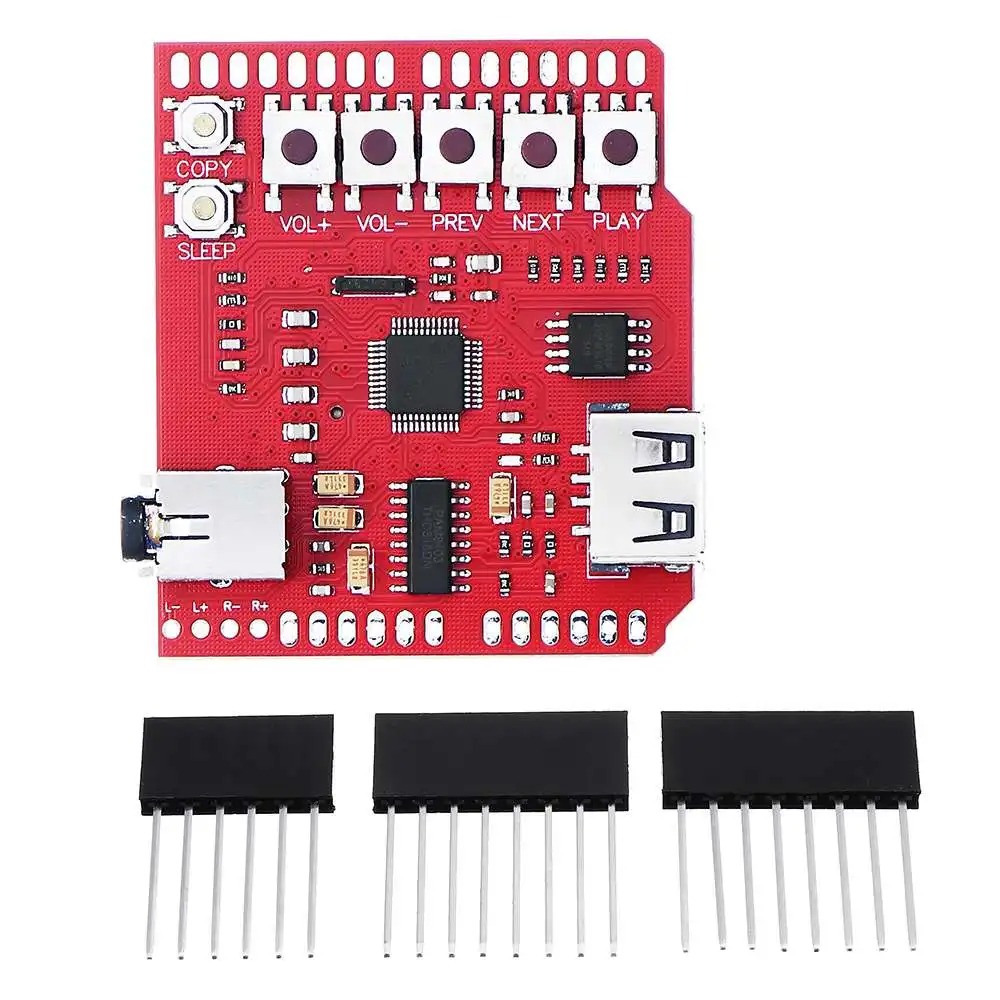 LEORY USB-SD MP3 щит для Arduino MP3 плеер Плата расширения, модуль