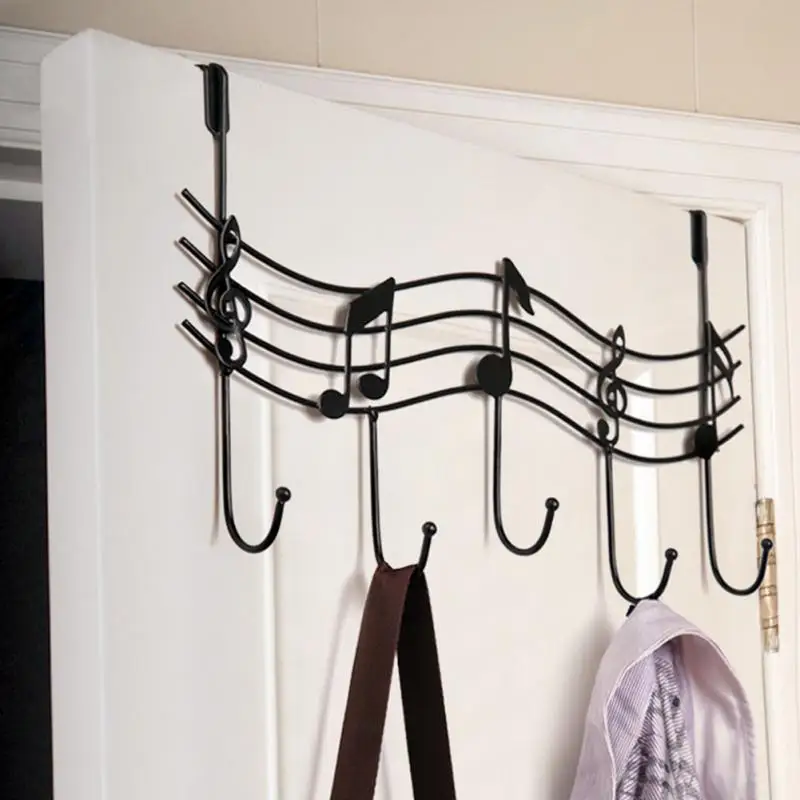 steel hook Music Wall Hook Door Hanger Kitchen Storage Hook Shelf Bathroom Organizer Bags Clothessteel hook 029
