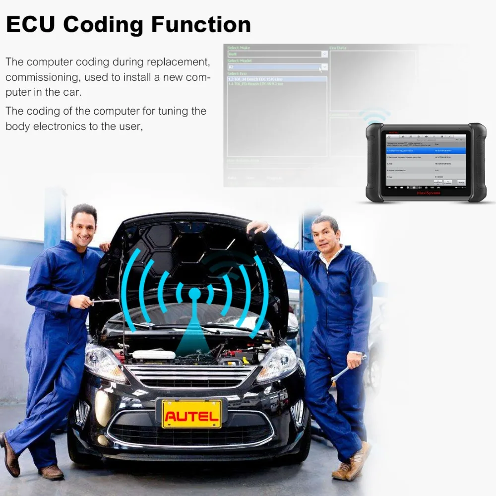 Autel MaxiSys MS906BT OBD2 сканер автомобильный диагностический инструмент ключевой