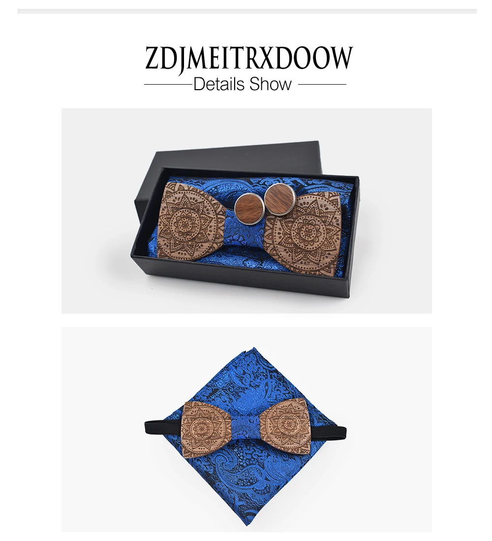 ZDJMEITRXDOOW брендовые модные галстуки для мужчин голубой бабочкой запонки платок галстук набор Тотем печати Галстуки Галстук Дерево Связей