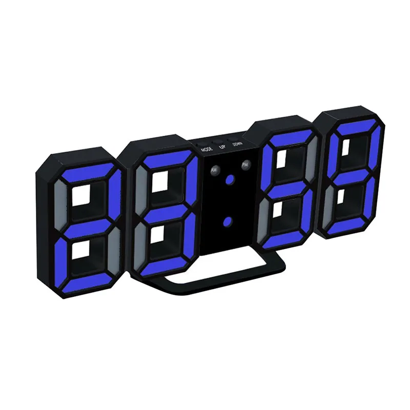  Original Modern Wall Clock Digital 3D LED Table Clock Watches 12/24 Hours Display Clock mechanism A
