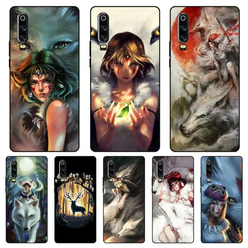 

N362 Princess Black Silicone Case Cover For Huawei P8 P9 P10 P20 P30 Lite Pro P Smart Plus 2017 2019